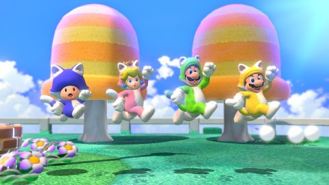 Super Mario 3D World + Bowser's Fury: Power-ups and multiplayer players