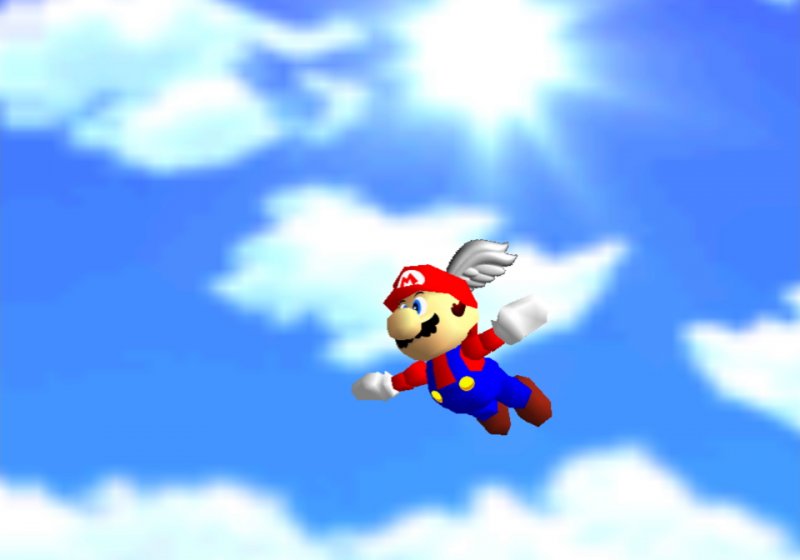 Super Mario 64: uno dei power-up più famosi, il cappello alato.
