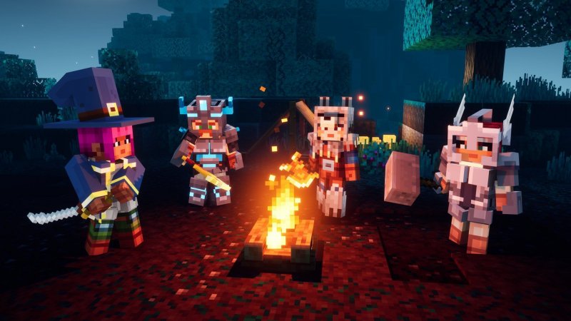 Una scena di Minecraft Dungeons
