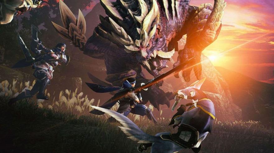 La copertina di Monster Hunter Rise