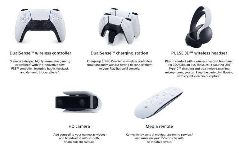 PS5: su  si possono prenotare DualSense, Cuffie Pulse 3D e telecomando  