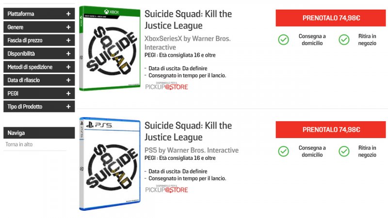 Suicide Squad Ps5 Prezzo