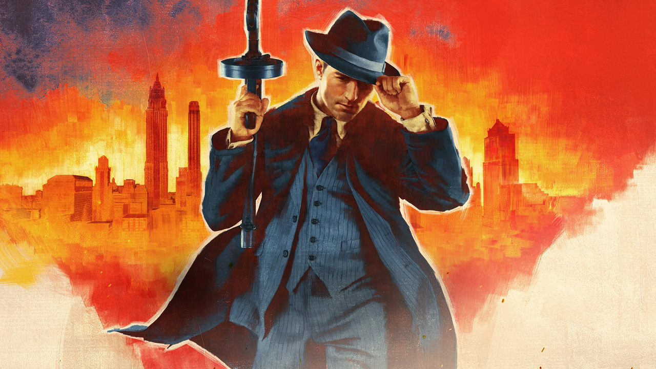 Un artwork di Mafia: Definitive Edition con in primo piano il protagonista del gioco