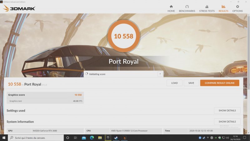 3Dmark Port Royal Risultati 3Dmark Port Royal Risultati