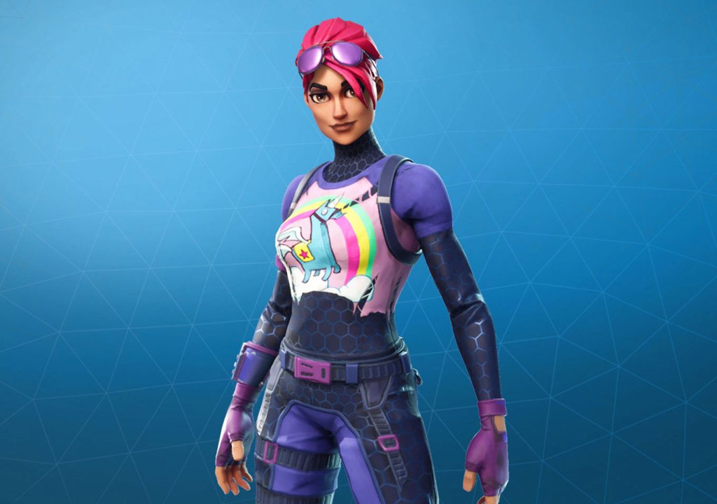 Fortnite, a very colorful and faithful Brite Bomber in the cosplay of Alicia Marie