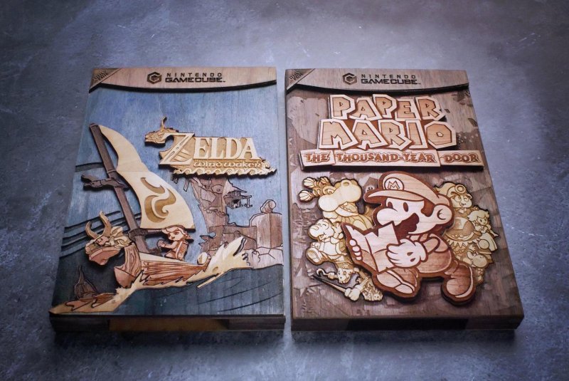 Zelda Paper Mario Gamecube Legno