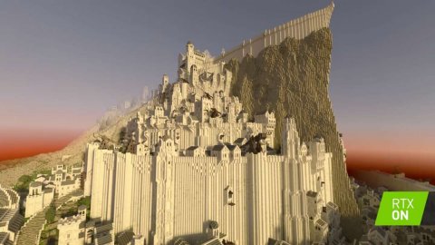 Minecraft: Minas Tirith del Signore degli Anelli è stata ricostruita con l'RTX