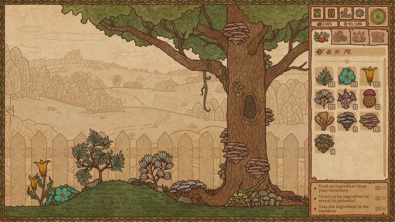 Potion Craft: il giardino dove cogliere ogni giorno nuovi ingredienti per le pozioni