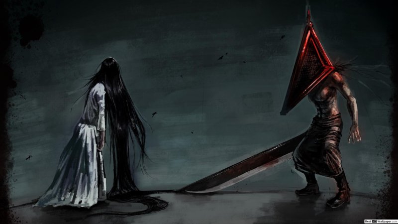 Silent Hill Sadako E Pyramid Head Sfondo 2048X1152 16216 49