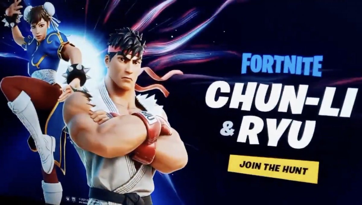 Fortnite x Street Fighter？ RyuとChun-liは、壮大なゲームゲームのリークに登場します