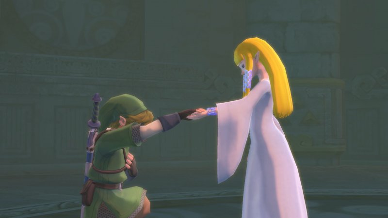 The Legend of Zelda: Skyward Sword: Link e Zelda.