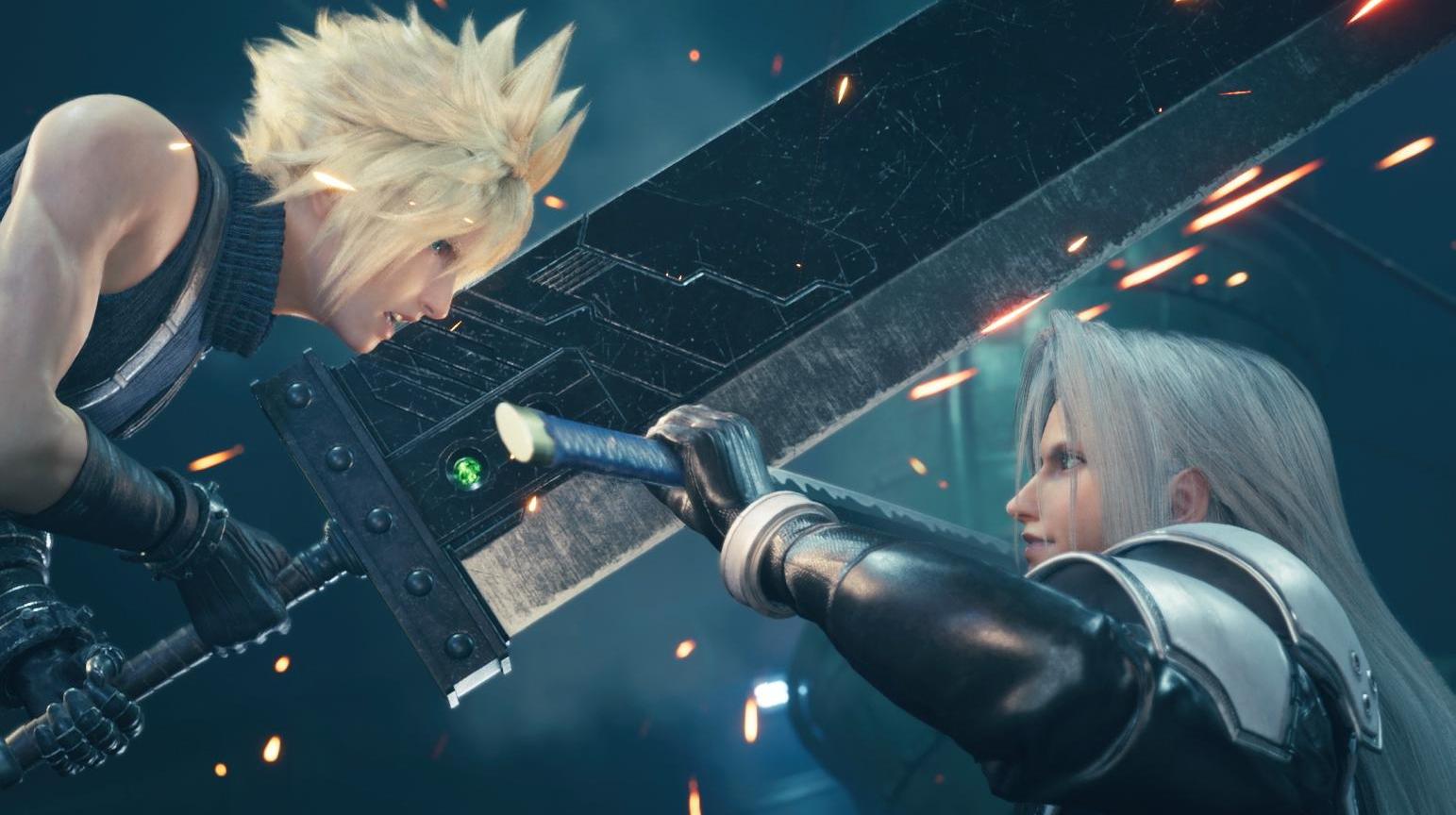 Cloud e Sephirot in Final Fantasy 7 Remake