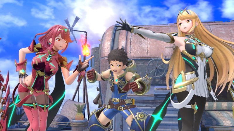 Super Smash Bros. Ultimate: Pyra, Rex e Mythra. Super Smash Bros. Ultimate: Pyra, Rex e Mythra.