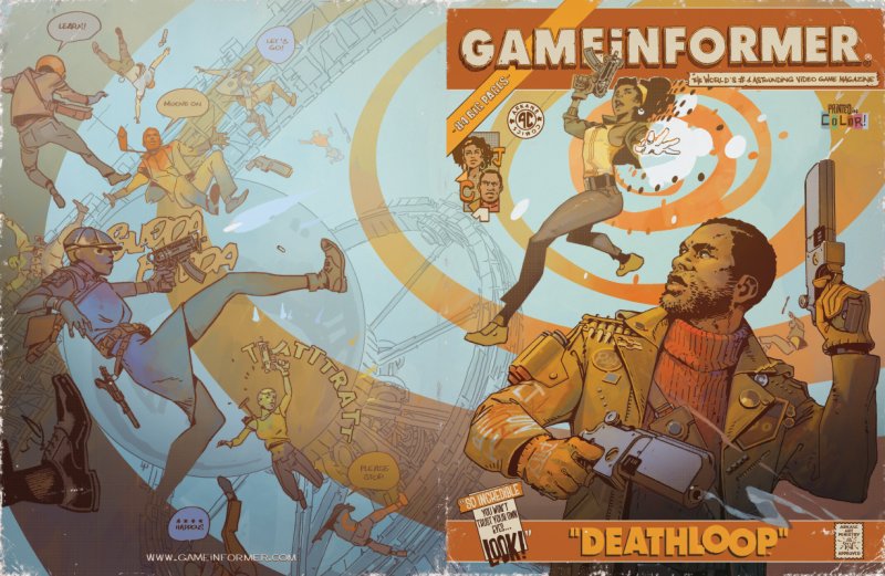 Deathloop è protagonista di una bella copertina in stile di Game Informer
