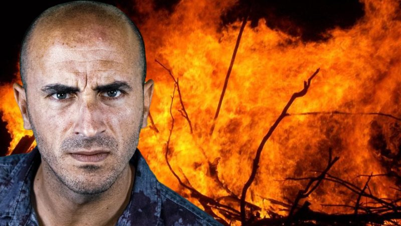 Pierpaolo prova a spegnere l'incendio con la forza del pensiero