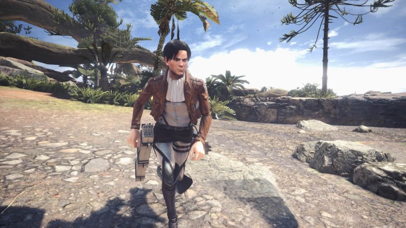 Monster Hunter World, la mod de L'Attacco dei Giganti con il capitano Levi. Monster Hunter World, la mod de L'Attacco dei Giganti con il capitano Levi.