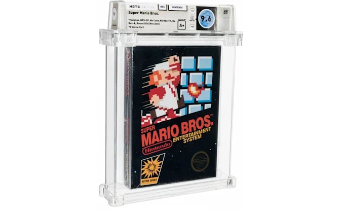 Super Mario Bros.  En la primera edición de NES USA cerró por completo con un precio récord de $ 660.000