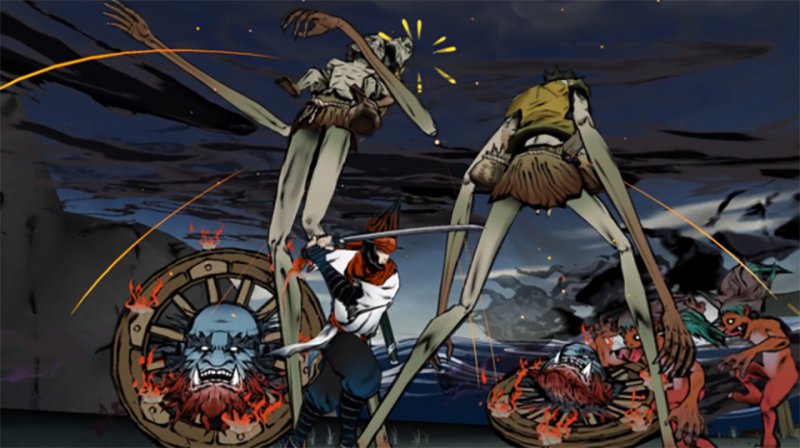 World of Demons è caratterizzato da uno stile grafico che richiama le illustrazioni classiche giapponesi