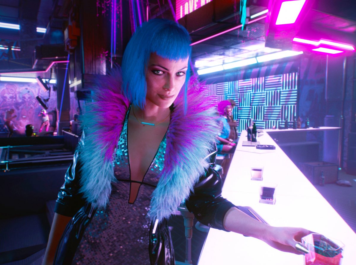 Cyberpunk 2077：Ladlynums的Evelyn的Evelyn Cosplay彎曲和霓虹燈