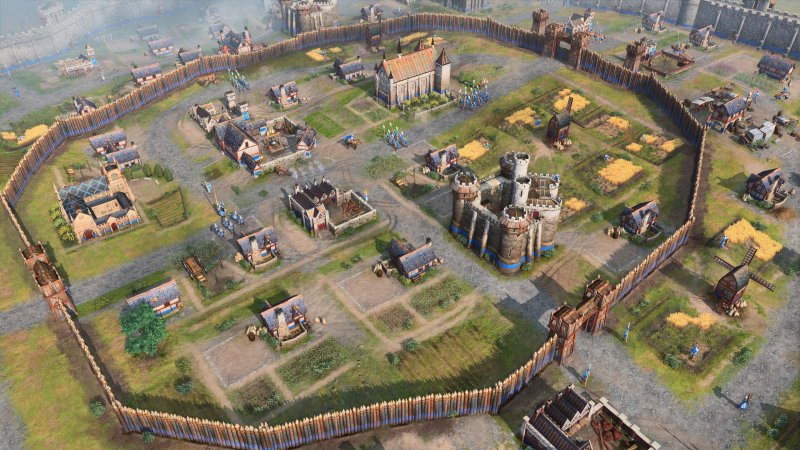 Una base fortificata di Age of Empires 4 Una base fortificata di Age of Empires 4