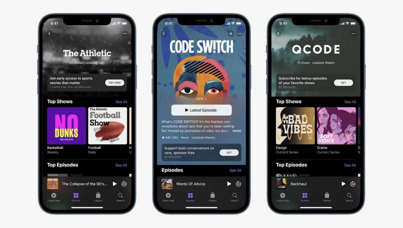 Nuova interfaccia di Apple Podcast Nuova interfaccia di Apple Podcast