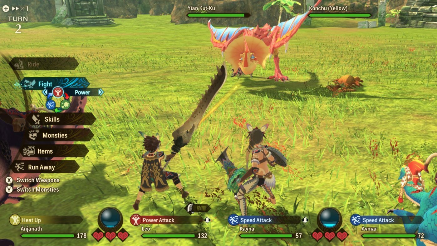 Monster Hunter Stories 2: uno dei primi combattimenti del gioco.