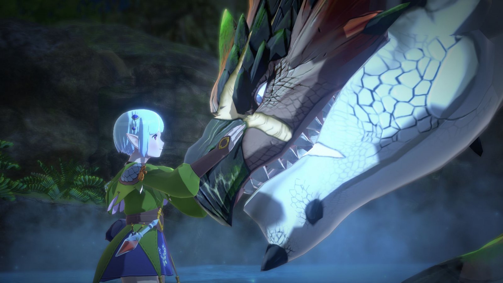 Un personaggio di Monster Hunter Stories 2: Wings of Ruin con una rathian
