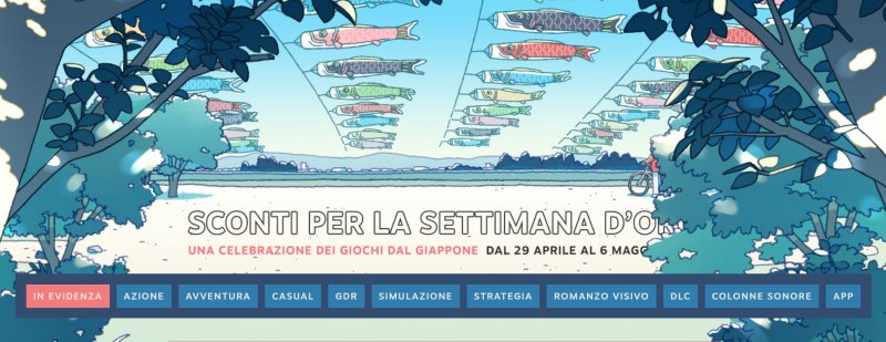 L'home page della Settimana d'oro di Steam.