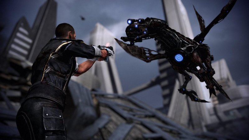 Mass Effect Legendary Edition, Shepard faces an enemy