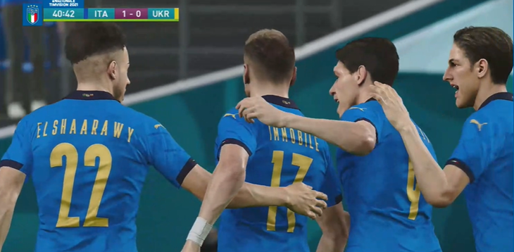 Gli azzurri in PES 2021.