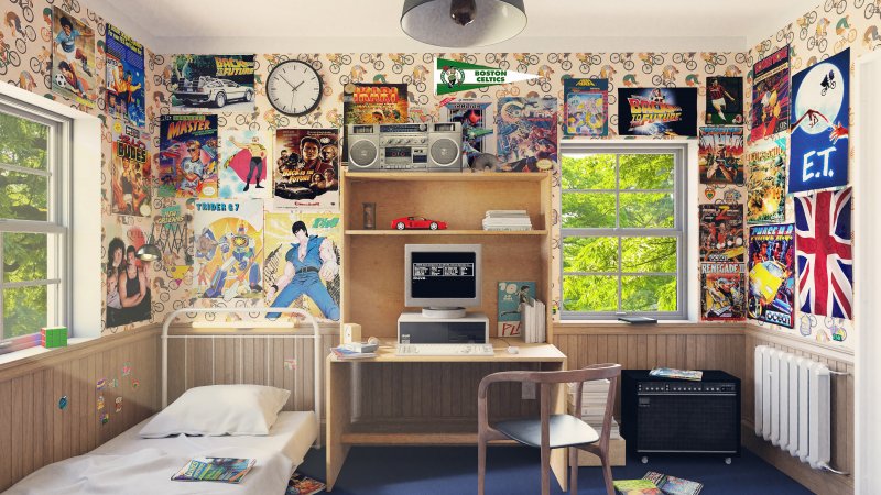 Una delle stanze virtuali del museo dedicato al PC gaming.