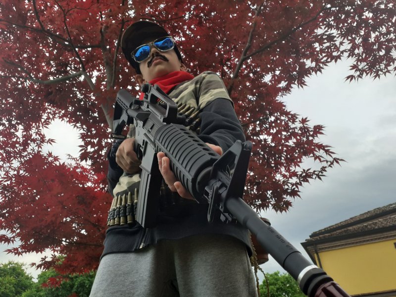 Simone, il figlio di un nostro lettore, nei panni di Vargas