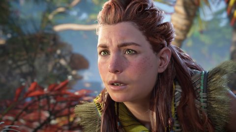 Gamers discussing an 'Aloy Face Rework' mod, presented without