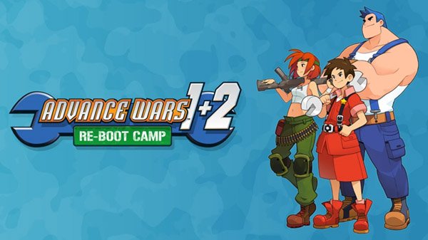 Il logo con alcuni personaggi di Advance Wars 1+2: Re-Boot Camp
