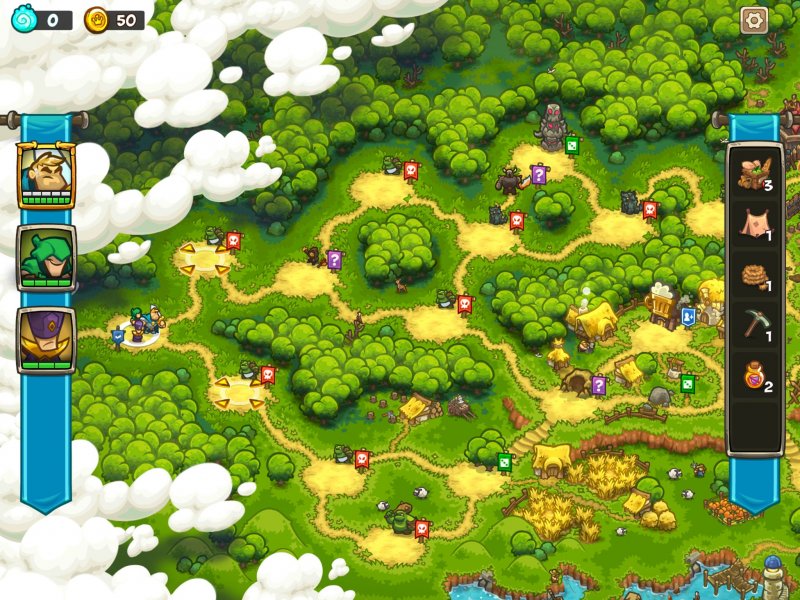 In Legends of Kingdom Rush, la mappa presenta bivi e scelte alternative In Legends of Kingdom Rush, la mappa presenta bivi e scelte alternative