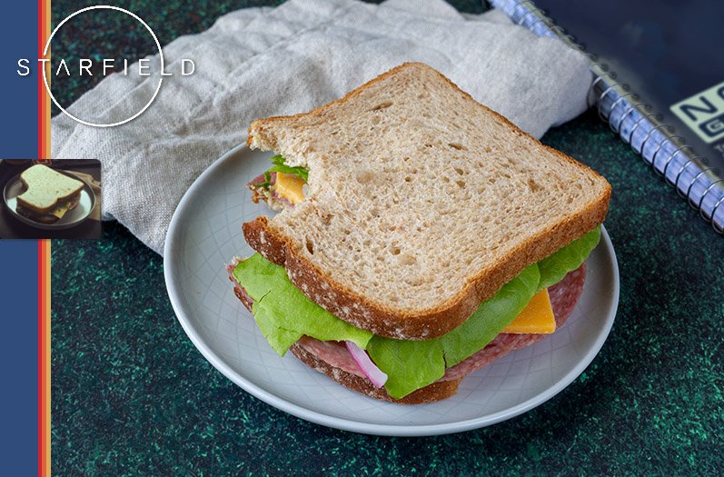Aquí hay un sándwich Starfield recreado