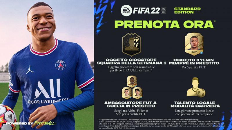 I bonus preorder di FIFA 22