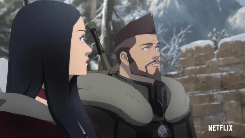 Vesemir e Tetra si preparano allo scontro con un demone in Nightmare of the Wolf