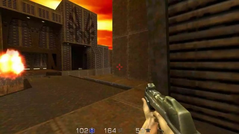 Quake 2 sposta l'ambientazione nella fantascienza e ripropone l'azione classica da FPS