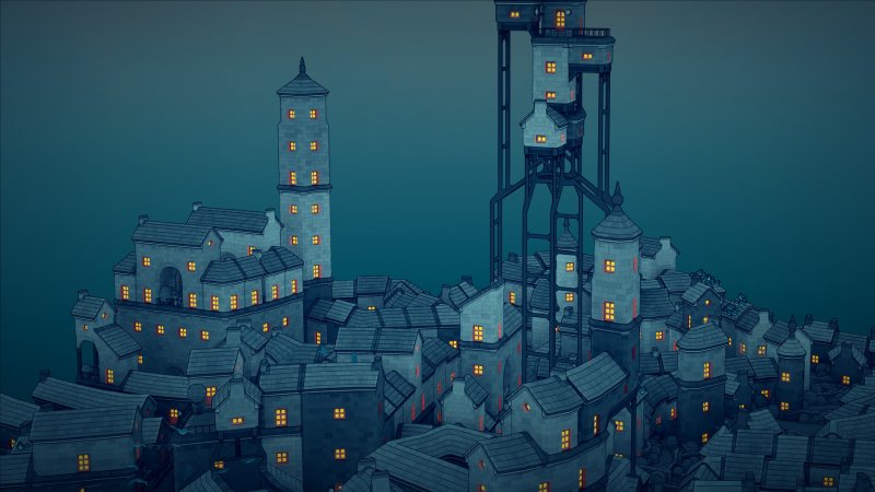 Potete anche cambiare ora del giorno in Townscaper Potete anche cambiare ora del giorno in Townscaper