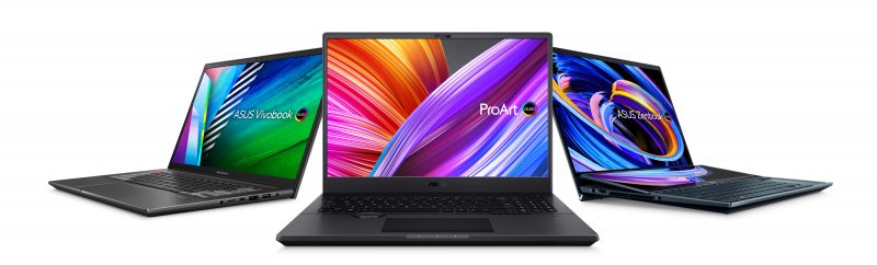 La nuova lineup ASUS per creator, con l'ASUS Zenbook Pro Duo 15 OLED sulla destra La nuova lineup ASUS per creator, con l'ASUS Zenbook Pro Duo 15 OLED sulla destra