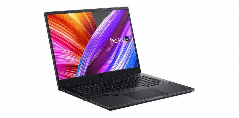 Una foto dell'ASUS ProArt Studiobook Pro in cui è visibile per intero Una foto dell'ASUS ProArt Studiobook Pro in cui è visibile per intero
