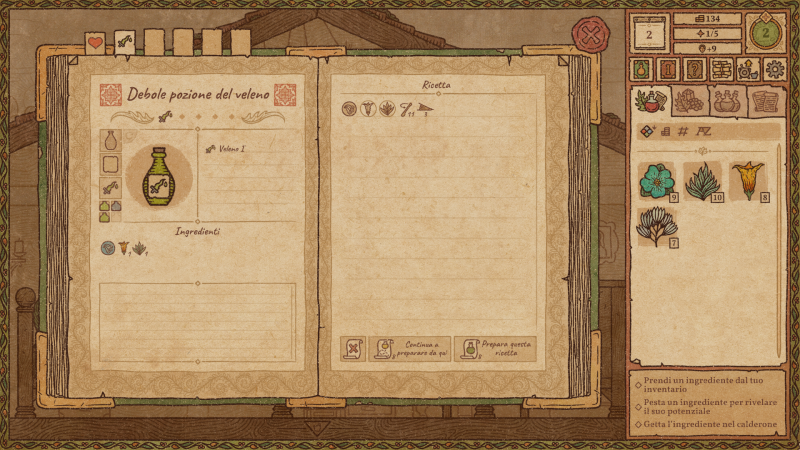 Potion Craft: il ricettario dove salvare le proprie creazioni
