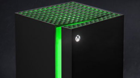Xbox Series X inside an Xbox Series X mini fridge, like a matryoshka