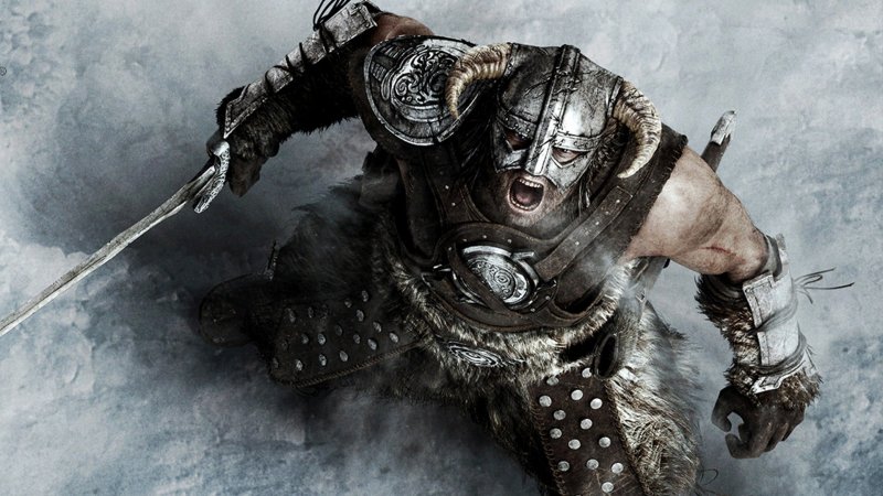 The Elder Scrolls V: Skyrim, un guerriero alla feroce ricerca di secchi d'acqua