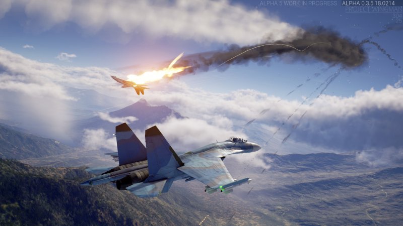 Project Wingman, uno screenshot durante un combattimento aereo