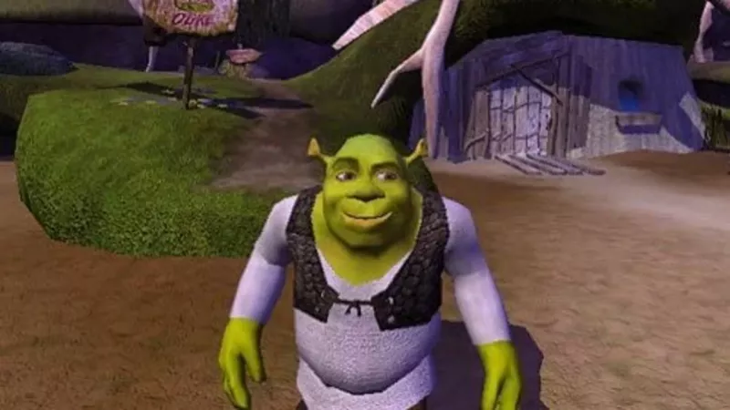 Shrek, un'inquadratura ravvicinata sul protagonista