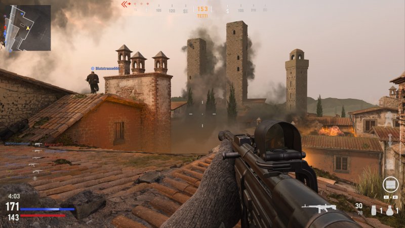 Call of Duty: Vanguard, un match online giocato nella mappa Tuscan
