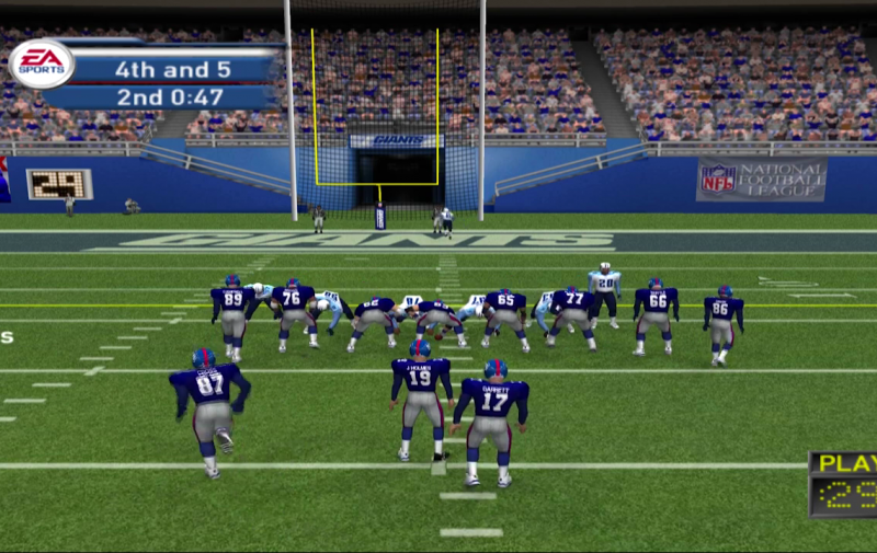 Madden NFL 2002, una partita nel gioco Xbox