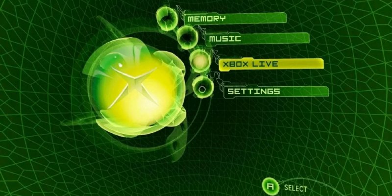 La prima interfaccia di Xbox, arricchita dalla comparsa della voce Xbox Live La prima interfaccia di Xbox, arricchita dalla comparsa della voce Xbox Live
